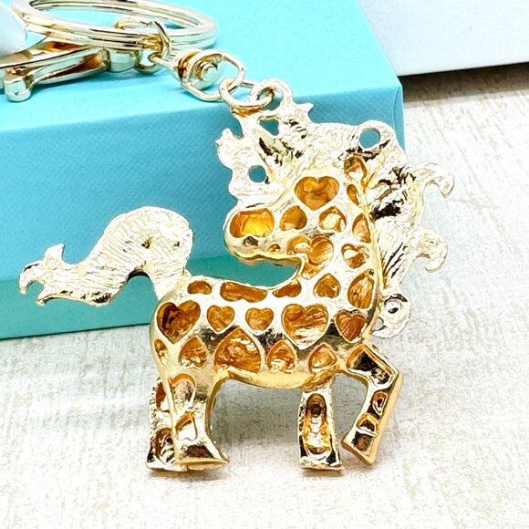 Unicorn Keychain Rhinestone Unicorn Charm Bag Charm Keychain Horse Charm - Picture 5 of 9